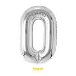 40" (inch) Silver Number from 0 to 9, Foil Balloon
