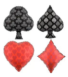Casino Suit Shape Foil Balloons