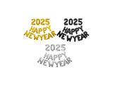 16" Happy New Year Balloons 2025(Black, Gold or Silver)