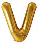 40in Foil Letter Balloons Gold, from A to Z Single Pack