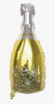 39" Golden Bubbly Wine Bottle Foil Balloon