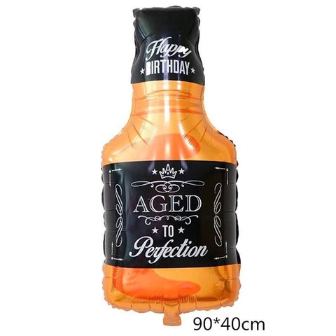 34" Aged to Perfection Whiskey Bottle, Flat - A. L. Party Balloons