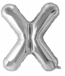 40in Foil Letter Balloons Silver, from A to Z Single Pack