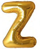 40in Foil Letter Balloons Gold, from A to Z Single Pack