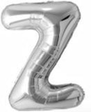 40in Foil Letter Balloons Silver, from A to Z Single Pack