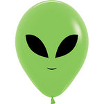 Sempertex 5" Key Lime Alien Head Balloon 100/pk, Key Lime Alien Head