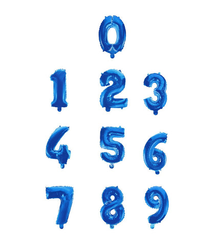 14"  Number Royal Blue Foil - Single Pack-Choose Number Balloon Exchange