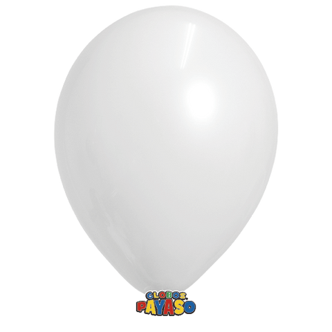 Globos Payaso 5in Balloon Decorator White 100ct