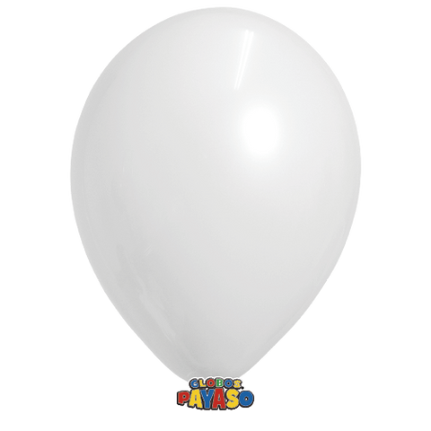 Globos Payaso 10in Balloon Pastel White 50ct