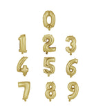 14" Number White Gold Foil - Single Pack-Choose Number Balloon Exchange