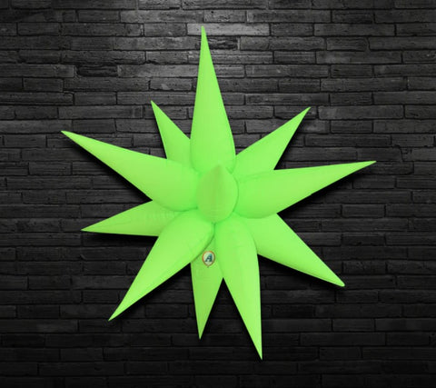 40"  Neon Green Big  Explosion Star balloons, Foil Balloon, 12 points