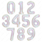 40" (inch) Iridescent Number from 0 to 9, Foil Balloon