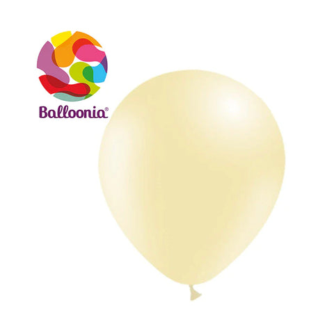Balloonia 12" Balloon Pastel Latex Ivory 100CT