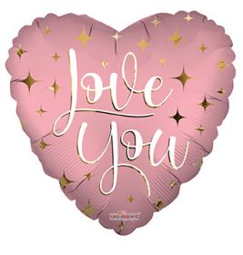 18" Love You Pink foil balloon - (Single Pack)