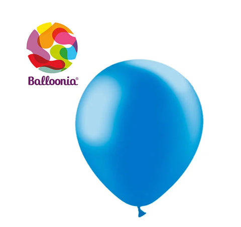Balloonia 5" Balloon Metallic Latex Blue 100CT