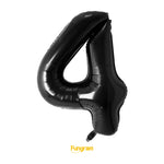 40" (inch) Black Number from 0 to 9, Foil Balloon