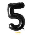 40" (inch) Black Number from 0 to 9, Foil Balloon