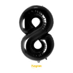 40" (inch) Black Number from 0 to 9, Foil Balloon