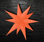 40" Neon Orange Big Explosion Star balloons, Foil Balloon, 12 points