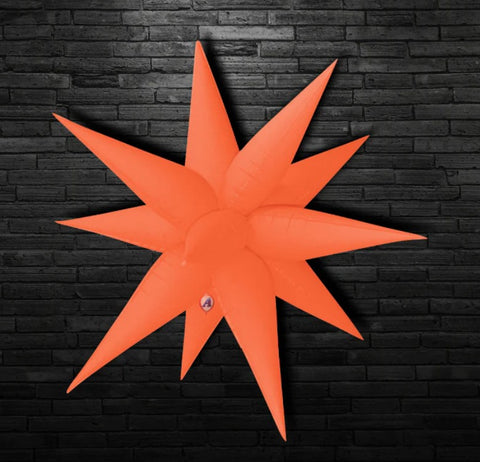 40" Neon Orange Big Explosion Star balloons, Foil Balloon, 12 points