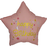 18" Happy Birthday Star, Matte, Choose Color