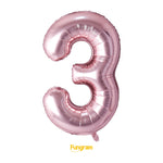 40" (inch) Rose Gold Number from 0 to 9, Foil Balloon