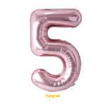 40" (inch) Rose Gold Number from 0 to 9, Foil Balloon
