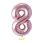 40" (inch) Rose Gold Number from 0 to 9, Foil Balloon
