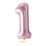 40" (inch) Rose Gold Number from 0 to 9, Foil Balloon
