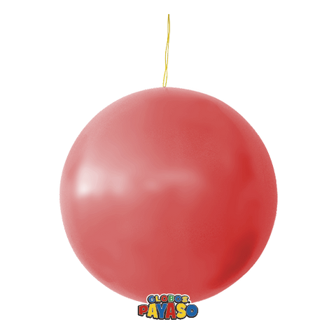 Globos Payaso Punch Ball Balloon Pastel Red 3ct