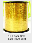 Curling Ribbon Laser Gold, 500 yard