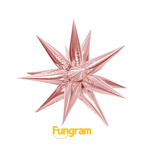 40" Rose  Gold Big  Explosion Star balloons, Foil Balloon,12pcs