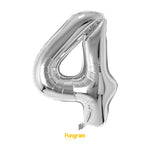 40" (inch) Silver Number from 0 to 9, Foil Balloon