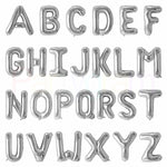 40in Foil Letter Balloons Silver, from A to Z Single Pack