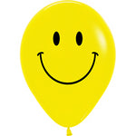 Sempertex 5" Smiley Face Yellow Balloon 100/pk, Fashion Yellow. Smiley Face