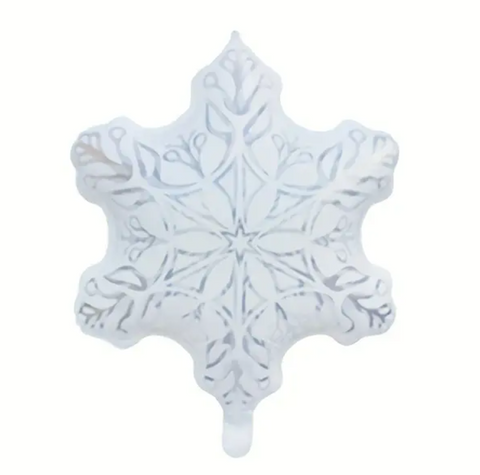 19" Transparent White Snowflake -Flat