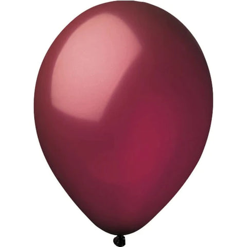 Balloonia 5" Balloon Crystal Latex Burgandy 100CT