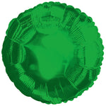 18" CTI Brand Green Circle Foil Balloon - Flat