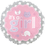 17" It's A Girl Baby Icons Balloon