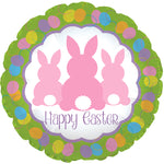 19" Easter 3 Bunny Backs Balloon