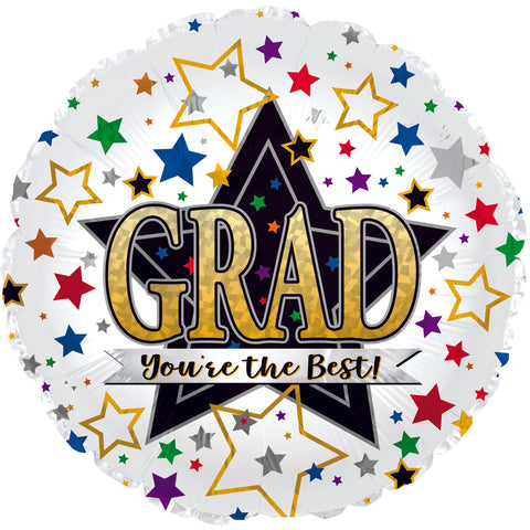 17" Grad You're The Best Foil Balloons, flat