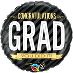 18" Congratulations Grad Stripes Balloon