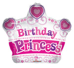 18" PR Birthday Princess Crown Shape -Single Pack