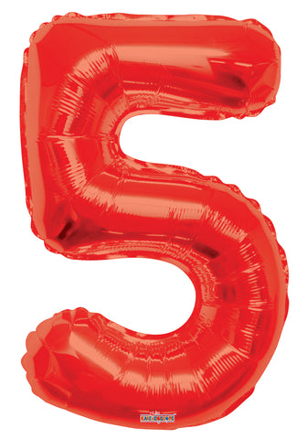 34" SC Number 5 red Shape - Single Pack