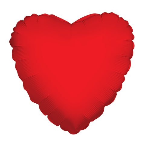 18" SC Solid Matte Red Heart - Flat