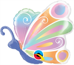 14" Airfill Only Shape Mini Beautiful Butterfly Foil Balloon (not-self-sealing)