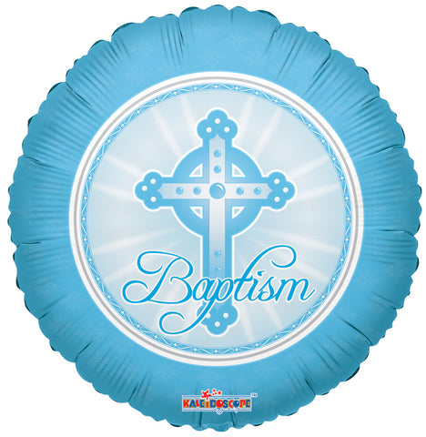 18" Baptism Cross Pastel Blue