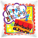 18" SV Happy Birthday Cake Gellibean - Single Pack