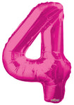 34" SC Number 4 Pink Shape - Single Pack