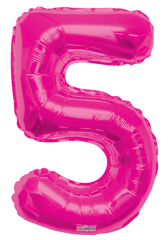 34" SC Number 5 Pink Shape - Single Pack